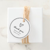 Minimalistische bedankscriptbruiloft bedankjes labels (In situ)