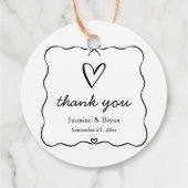 Minimalistische bedankscriptbruiloft bedankjes labels (Achterkant)