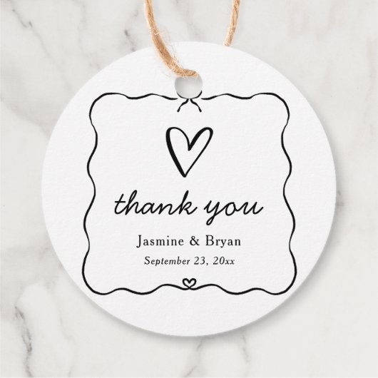 Minimalistische bedankscriptbruiloft bedankjes labels (Achterkant)