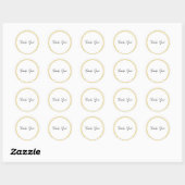 Minimalistische bedanksticker ronde sticker (Vel)