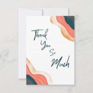 Minimalistische Bedankt Blanco Platte Kaart