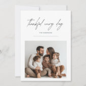 Minimalistische Bedankt Elke Dag Thanksgiving Foto (Voorkant)