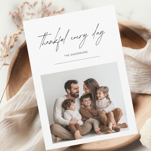 Minimalistische Bedankt Elke Dag Thanksgiving Foto