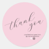 Minimalistische Bedankt Sticker voor Bedrijven (Voorkant)
