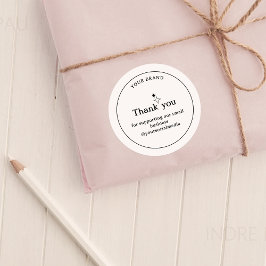 Minimalistische Bedankt Sticker voor Zakelijk