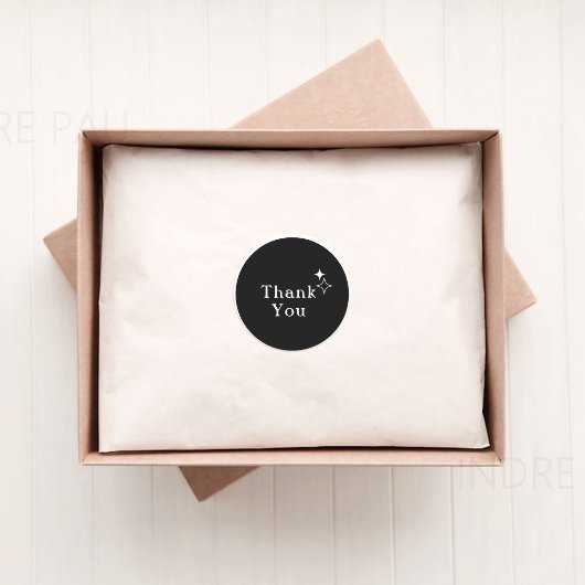 Minimalistische Bedankt Sticker voor Zakelijk