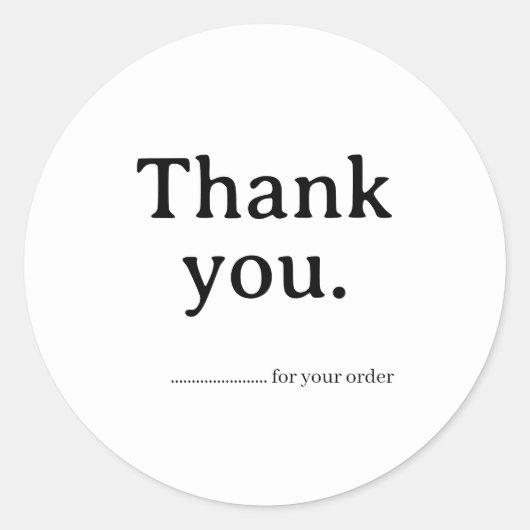 Minimalistische Bedankt Sticker voor Zakelijk Gebr (Voorkant)