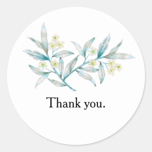 Minimalistische Bedankt Sticker voor Zakelijk Gebr (Voorkant)