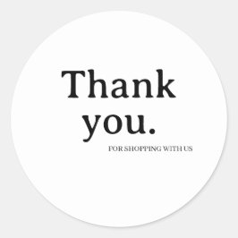 Minimalistische Bedankt Sticker voor Zakelijk Gebr