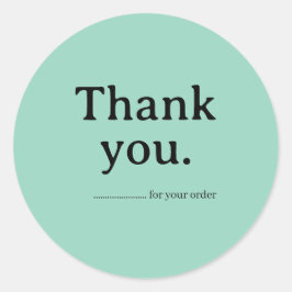 Minimalistische Bedankt Sticker voor Zakelijk Gebr