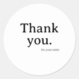 Minimalistische Bedankt Sticker voor Zakelijk Gebr