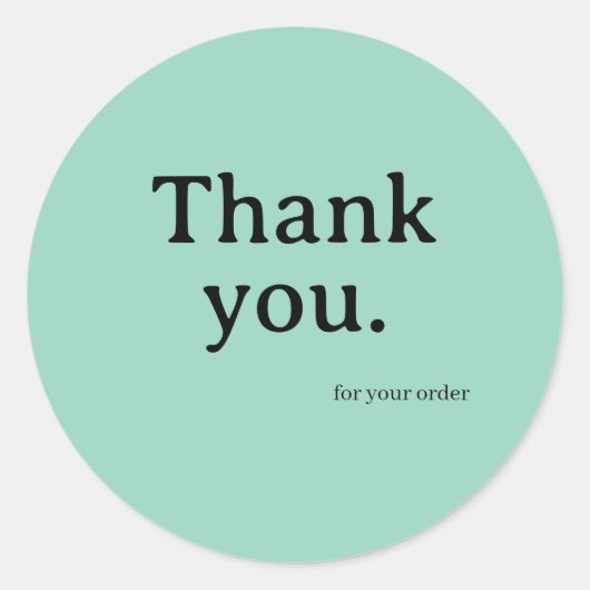Minimalistische Bedankt Sticker voor Zakelijk Gebr (Voorkant)