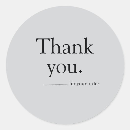 Minimalistische Bedankt Sticker voor Zakelijk Gebr (Voorkant)
