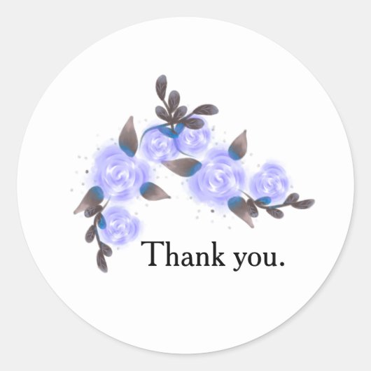 Minimalistische Bedankt Sticker voor Zakelijk Gebr (Voorkant)