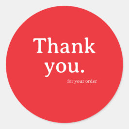 Minimalistische Bedankt Sticker voor Zakelijk Gebr