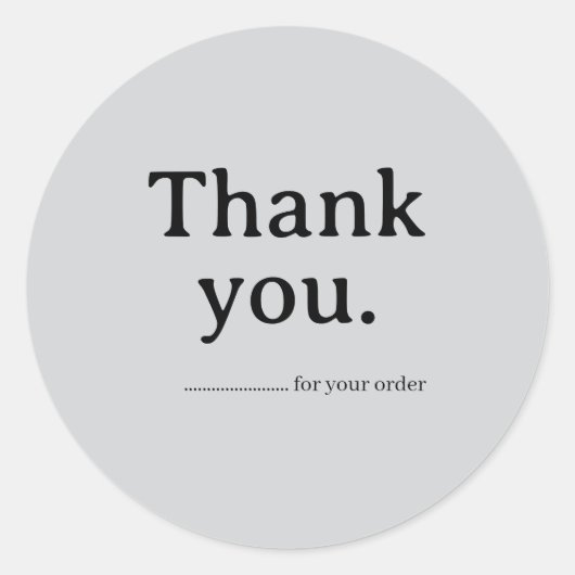 Minimalistische Bedankt Sticker voor Zakelijk Gebr (Voorkant)