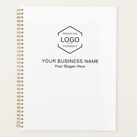 Minimalistische Bedrijf Logo Naam QR Code Bedrijf Planner (Voorkant)