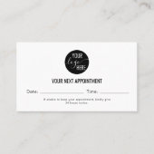 Minimalistische Bedrijf Logo Volgende QR Code Afsp Afsprakenkaartje (Voorkant)