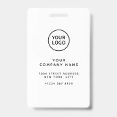 Minimalistische bedrijfs-ID van uw logo Badge (Achterkant)
