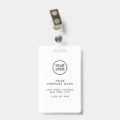 Minimalistische bedrijfs-ID van uw logo Badge (Achterkant met clip)