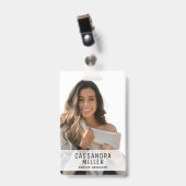 Minimalistische bedrijfs-ID van uw logo Badge (Voorzijde met clip)