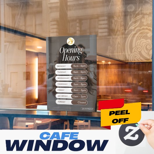 Minimalistische Bedrijfs Openingstijden Muur Stick Raamsticker