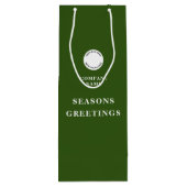 Minimalistische bedrijfslogonaam Merry Christmas G Wijn Cadeautas (Achterkant)