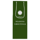 Minimalistische bedrijfslogonaam Merry Christmas G Wijn Cadeautas (Voorkant)