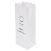 Minimalistische bedrijfslogonaam Merry Christmas W Wijn Cadeautas (Achterkant Gekanteld)