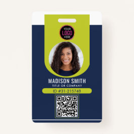 Minimalistische bedrijfsmedewerker QR B Badge