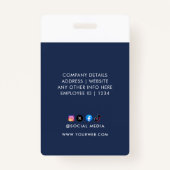 Minimalistische bedrijfsmedewerker QR B Badge (Achterkant)