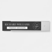 Minimalistische bedrijfsnaam Logo-werknemer Functi Deurbordje (Voorkant)