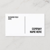 Minimalistische bedrijfsnaam op wit visitekaartje (Voorkant)