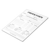 Minimalistische bedrijfsorderformulier  notitieblok (Schuin)