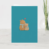 Minimalistische Beerknuffel Vaderdag Kaart (Achterkant)