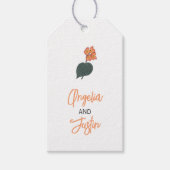 Minimalistische Begonia Flower Wedding Cadeaulabel (Voorkant)