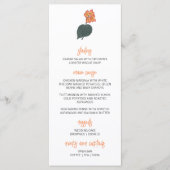 Minimalistische Begonia Flower Wedding Menu (Voorkant)