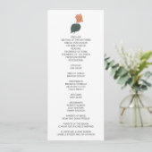 Minimalistische Begonia Flower Wedding Programmakaart (Staand voorkant)