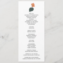 Minimalistische Begonia Flower Wedding Programmakaart
