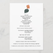 Minimalistische Begonia Flower Wedding Programmakaart (Voorkant)