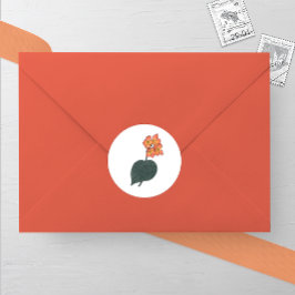 Minimalistische Begonia Flower Wedding Ronde Sticker