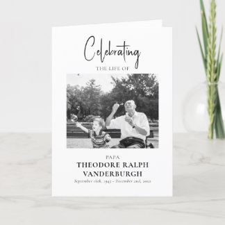 Minimalistische begrafenis gevouwen programma Sjab