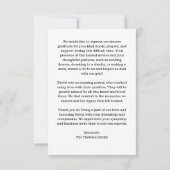 Minimalistische begrafenis van aangepaste foto's bedankkaart (Achterkant)