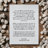 Minimalistische begrafenis van aangepaste foto's bedankkaart