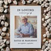 Minimalistische begrafenis van aangepaste foto's bedankkaart