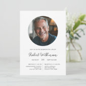 Minimalistische begrafenisfoto voor- en achterzijd kaart (Staand voorkant)