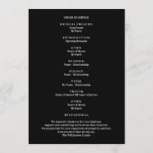 Minimalistische begrafenisviering van het leven Fo Programmakaart (Achterkant)