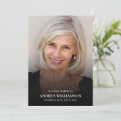 Minimalistische begrafenisviering van het leven Fo Programmakaart (Staand voorkant)