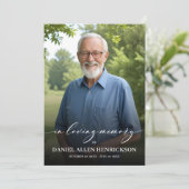 Minimalistische begrafenisviering van het leven Fo Programmakaart (Staand voorkant)