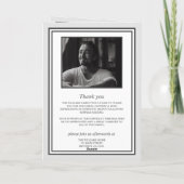 Minimalistische begrafenisvolgorde van gevouwen pr kaart (Achterkant)